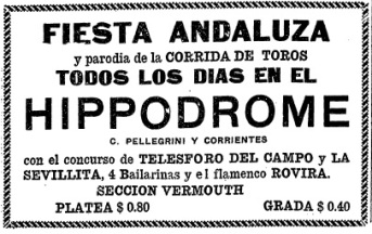 Crítica, 14-7-1922, p. 3. cartel fiesta andaluza